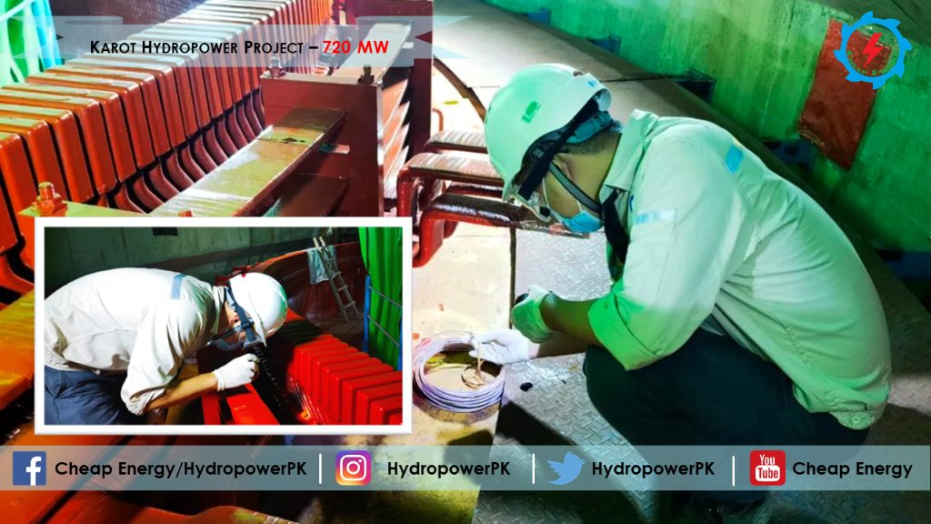 HydropowerPk's tweet photo. #KarotHydropowerProject  
Electro-mechanical activities are at their peak. All workers are struggling hard to achieve the Project Timelines
The project is being constructed on #JhelumRiver. The Project physicals progress is over 93% &amp; first unit commissioning is expected in 2022 https://t.co/KTLpxPjCk1