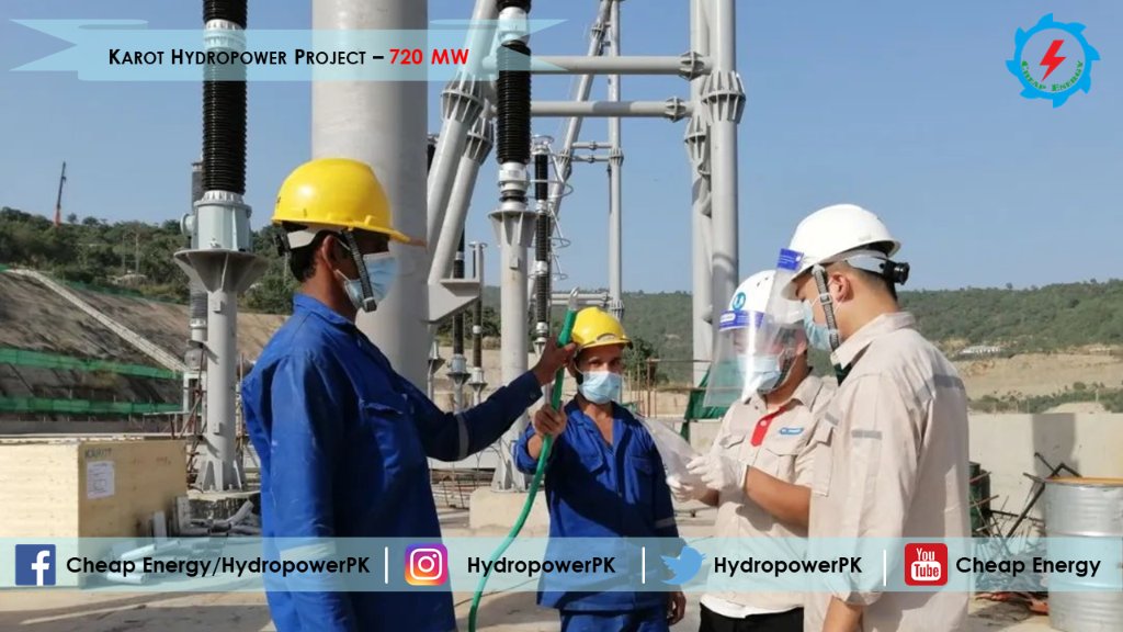 HydropowerPk's tweet photo. #KarotHydropowerProject  
Electro-mechanical activities are at their peak. All workers are struggling hard to achieve the Project Timelines
The project is being constructed on #JhelumRiver. The Project physicals progress is over 93% &amp; first unit commissioning is expected in 2022 https://t.co/KTLpxPjCk1