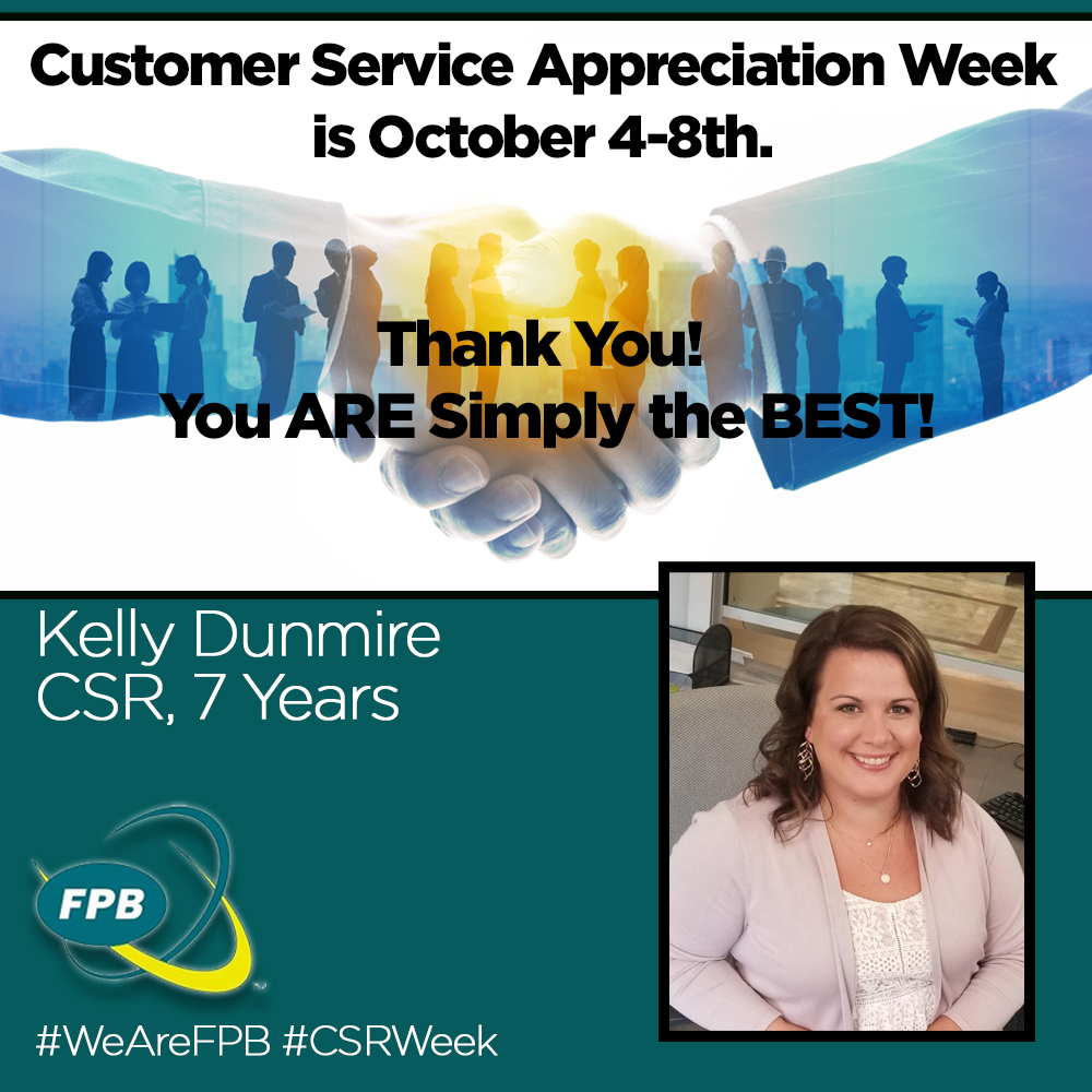 fewpb's tweet photo. Customer Service Appreciation Week! We have the very best CSR's! Thank you for all you do!! #WeAreFPB #CSRWeek https://t.co/DwbtSqXzF2