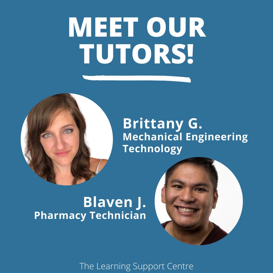 MohawkLSC's tweet photo. Meet Brittany and Blaven!
- Brittany is a Mechanical Engineering Technology tutor
- Blaven is a Pharmacy Technician tutor
Click the link in our bio to book a peer tutoring appointment today!
#MOLSC #MohawkCollege #MohawkStudents https://t.co/UrrqRUeOzN