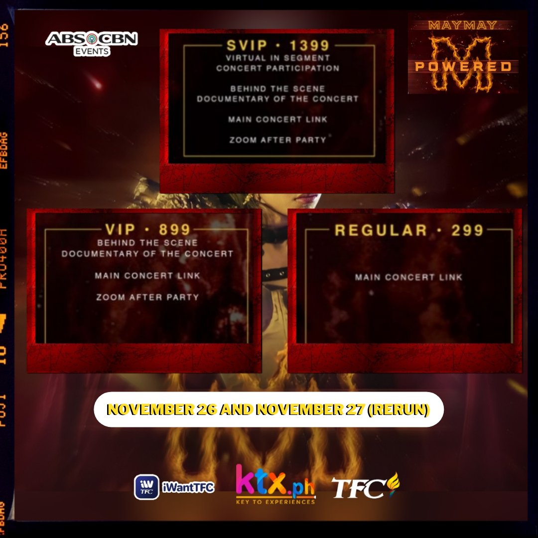MWTrendSquad's tweet photo. Be part of Maymay Entrata's digital concert this November 26 and 27, 2021! Get your TICKETS now on:

KTX 
SVIP | VIP | REG | RE-RUN
https://t.co/Uv2EKHgnL1

iWant TFC | Regular Ticket
https://t.co/9Jud98oi2e

#MayWard #MaymayEntrata #EdwardBarber https://t.co/s62dygD9xt