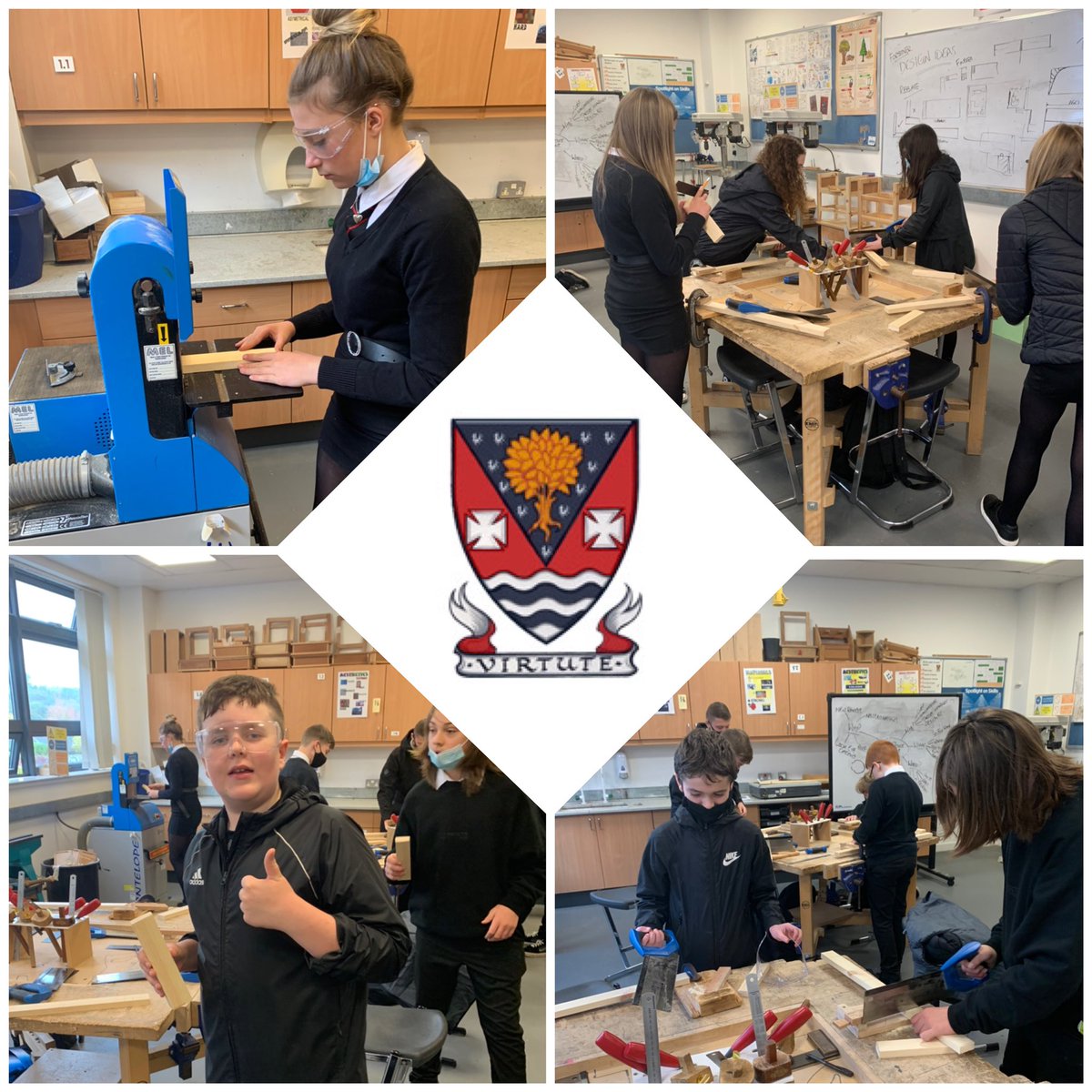 ☺️ Brilliant enthusiasm and work ethic shown by our S2 Design class. Pupils loving being in the workshop manufacturing their models!👍🏻👏🏻