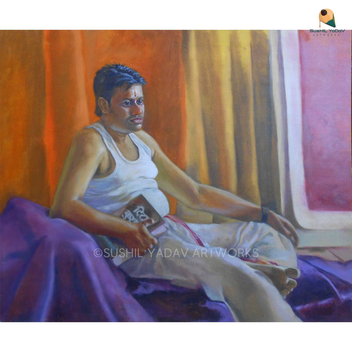 yadav_painter's tweet photo. Saurabh (2015)
.
Oil on canvas

#art #artist #artistontwittter #artwork #paint #color #oil #oilcolor #paint #painting #oilpainting #model #pose #rest #portrait #portraiture #gaze #strong #student #fun https://t.co/aHssa0wR8T