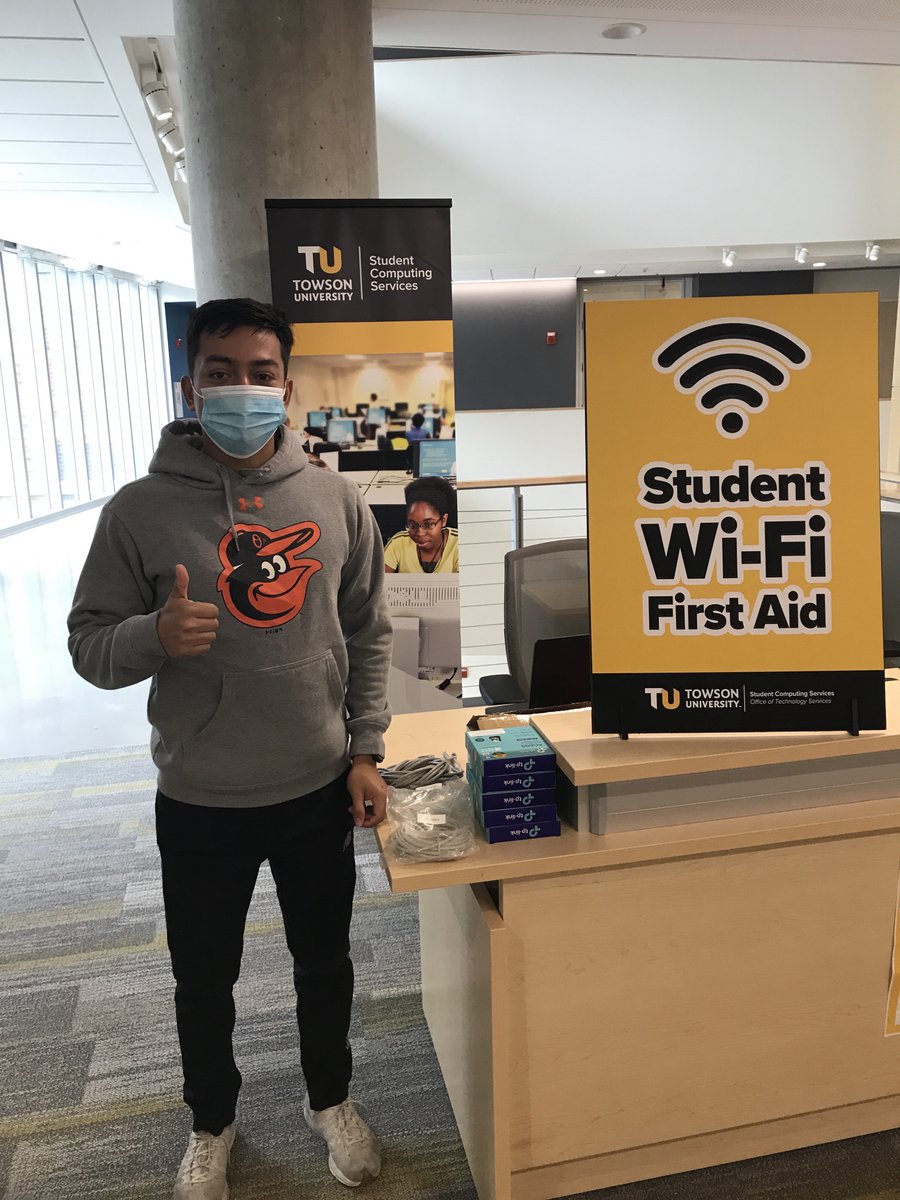TechAtTU's tweet photo. STUDENTS: Does your Wi-Fi seem to be acting up? Stop by today’s pop-up session for help: West Village Commons, 2nd floor, 3-7pm. No appointment needed—just bring your device. See the full schedule https://t.co/V0srlGKPMp. https://t.co/Pyigzbhisx