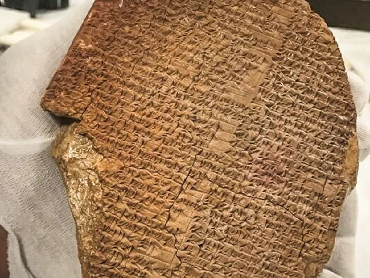 scrollfinger's tweet image. Hobby Lobby finds Hunter Biden emails on Gilgamesh dream tablet.