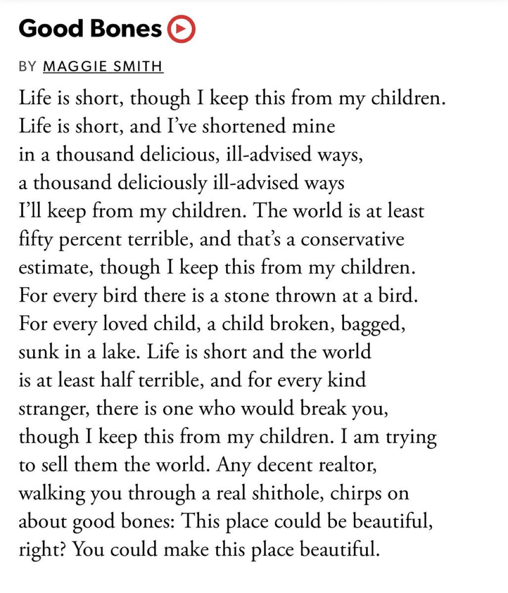 #HappyPoetsDay to the writer who taught me to love poetry, the inestimable icon @maggiesmithpoet, who lives rent free in my head.