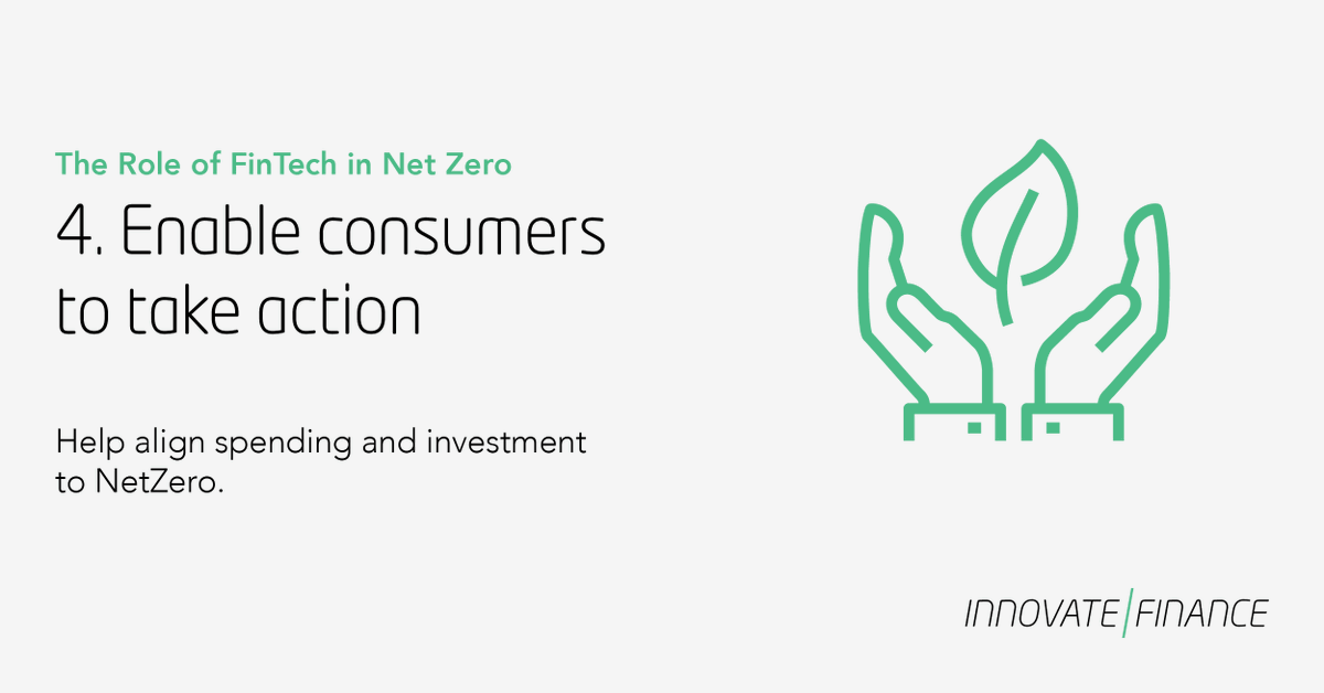 InnFin's tweet photo. Consumers are crucial in transitioning to Net Zero and #FinTech can empower them
💡This week we are sharing 5 ways FinTech can tackle climate change and achieve #NetZero - here’s number 4!
#NetZeroFinTech
Get involved at our #FinTechForGood Forum: https://t.co/aupZwFex3j https://t.co/rXndH4wZqn