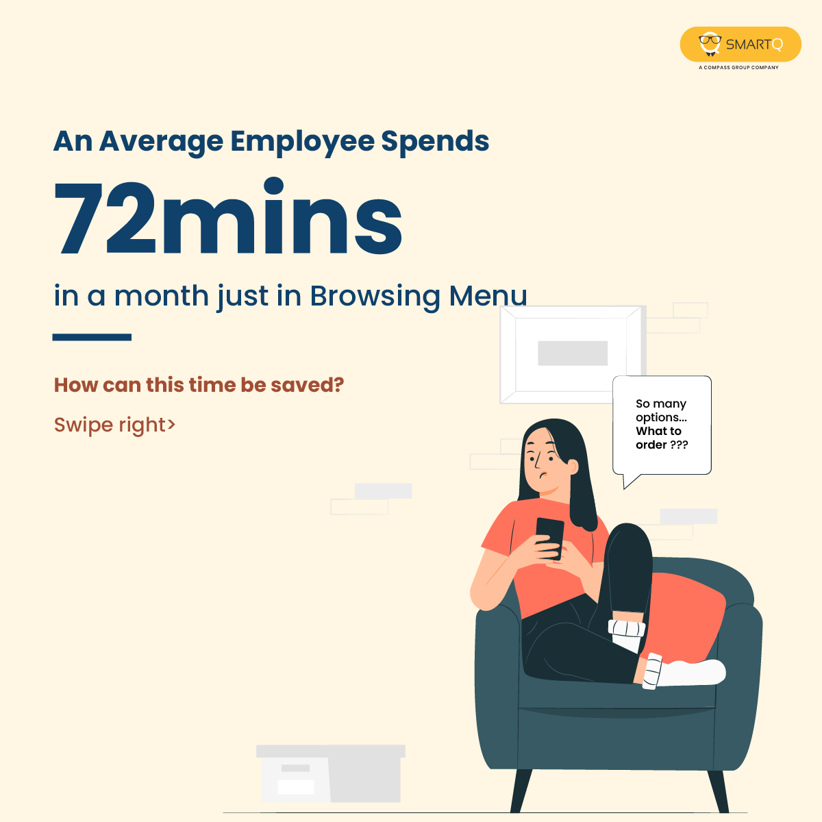 theSmartQ's tweet photo. Did you know that a huge chunk of lunchtime at the office cafeteria goes in browsing the menu?

Do you spend a lot of your lunchtime ordering food? Then SmartQ has a cool solution!

Swipe to know!

#digitalcafeteria #corporatecatering #workplaceexperience #smartq https://t.co/WI0dIuPeWt