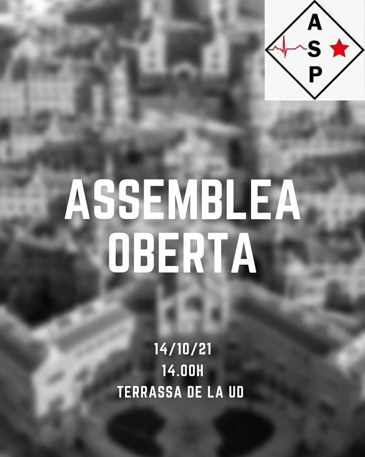 Hem tornat i amb més força que mai🔥 Vine a l'assemblea oberta dijous 14 a les 14h a la terrassa ✊🏽