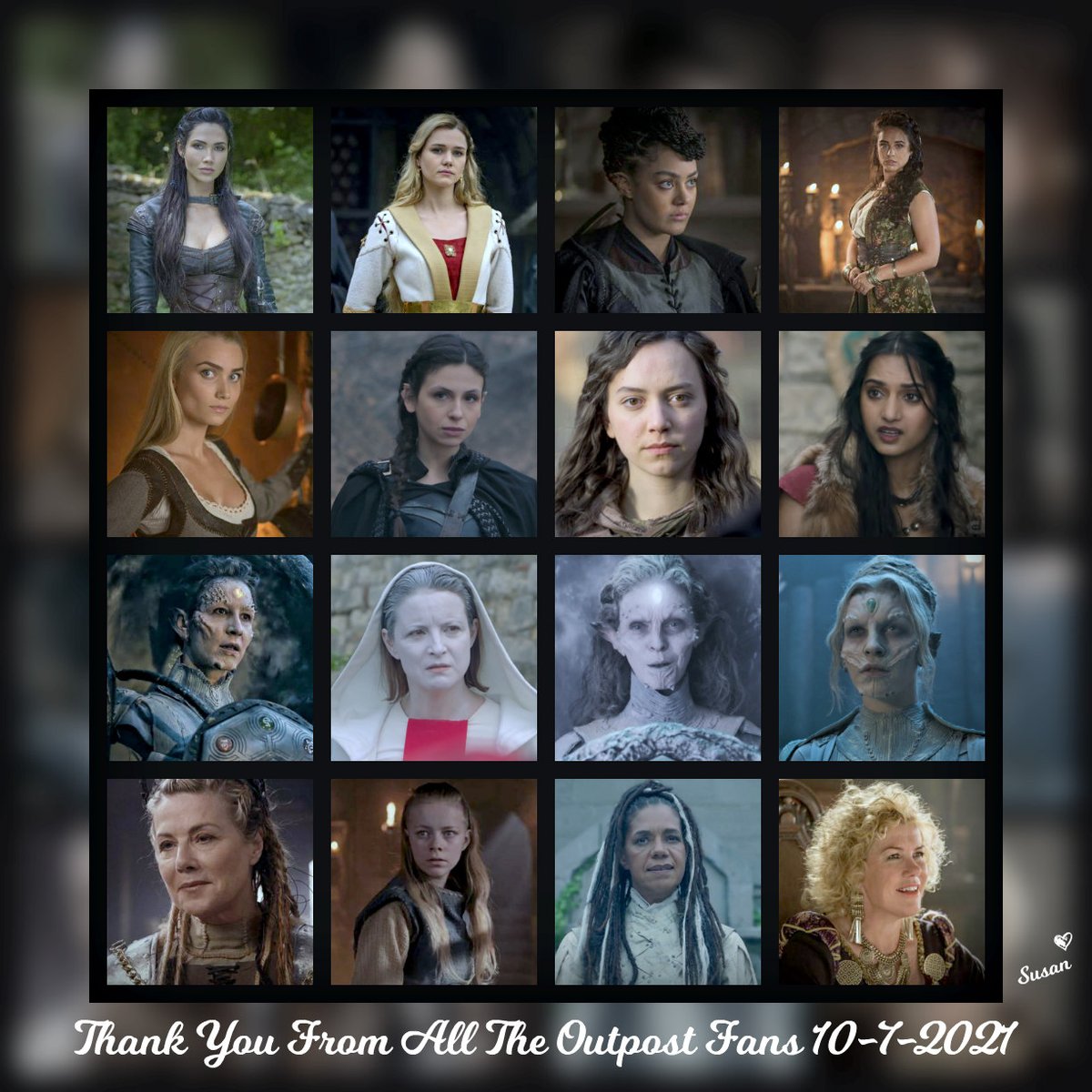 SueOestmann's tweet photo. Beauty is about having a pretty mind, soul, and heart. It's also about having very talented makeup and costume designers. Thank you #IvanaVasic #MadSquirrelFx and all the amazing hair and makeup artists at #TheOutpost 🖤🖤@outpostseries Season Finale tonight on @TheCW, 9/8c 🖤🖤 https://t.co/2LbXLtwGnm