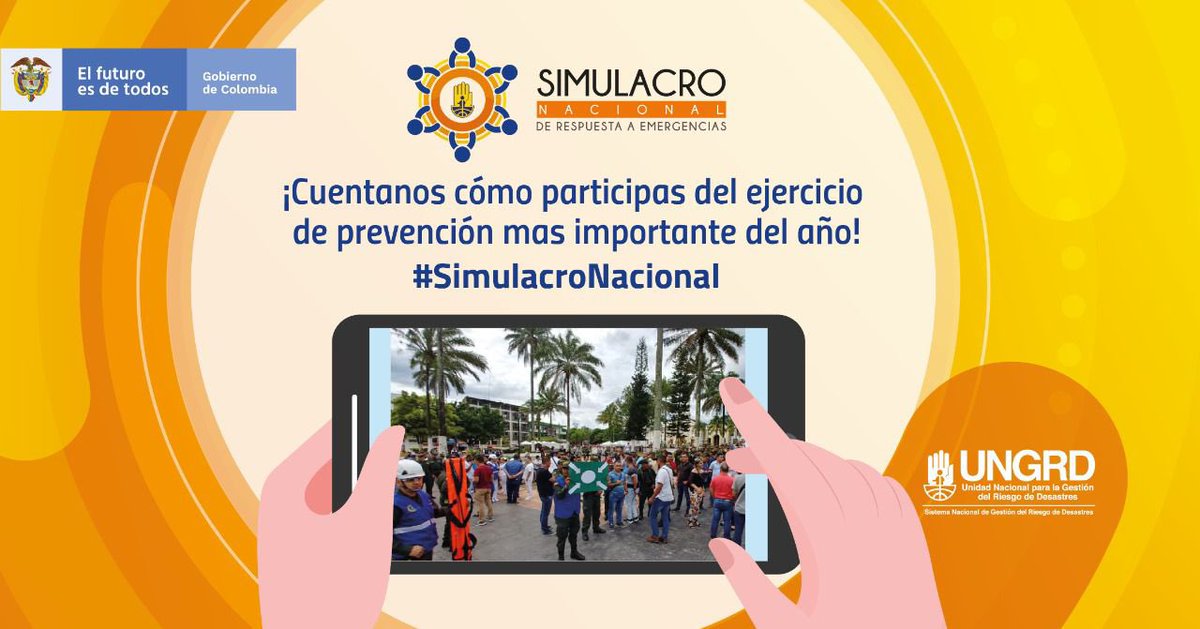 #TodosAParticipar 🚨| Y tú ¿Cómo te preparas para actuar ante una emergencia en tu hogar o tu empresa? 
Comparte tu experiencia con el hashtag #SimulacroNacional y cuéntanos qué hiciste durante el ejercicio de prevención más importante del año.