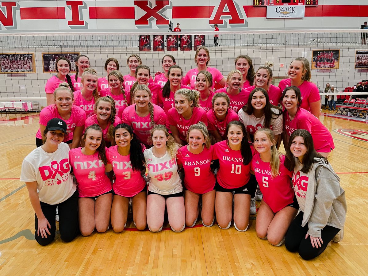 NixaVolleyball's tweet photo. Our Dig For A Cure match with @BransonHSVB was a huge success raising $2,089 which will be donated to Breast Cancer Foundation of the Ozarks. 💕THANK YOU 💕to all who participated to support this worthy cause!!!
@nixaathletics @BCFO @OzarksOzone @HeadlinerSports https://t.co/NhsUQsYy9z
