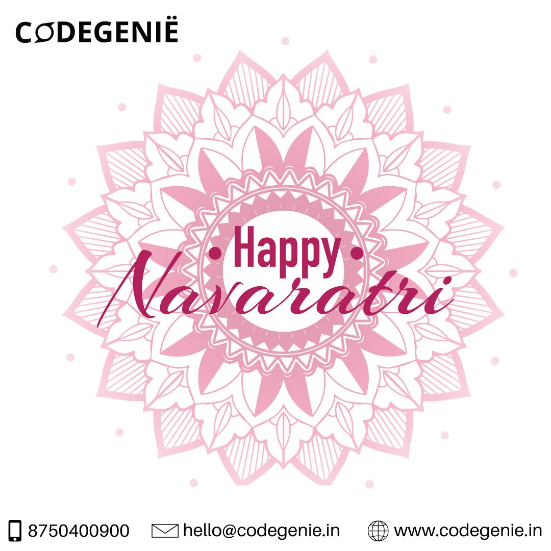 CodeGenie_'s tweet image. CodeGenie Technologies wishes our clients, employees, partners and friends a very happy Navratri.
.
.
.
.
.
.
#navratri2021 #navratrispecial #navratri #webdevelopmentcompany #appdevelopmentcompany #portaldevelopment #softwaredevelopmentcompany #codegenie #aapkastore #apibox
