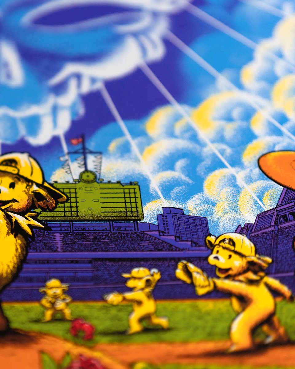 #gigposter for <a href="/deadandcompany/">Dead & Company</a>, designed by <a href="/thejamesflames/">James Flames</a>. #screenprinted 5/0 onto @DomtarPaperCougar Bright White 100#C, in an edition of 2050!