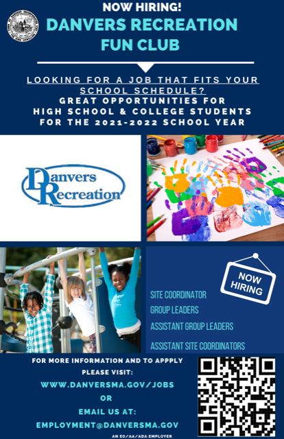 DanversRec's tweet photo. We are looking for high school or college employment positions this fall at Fun Club! Great opportunity while going to school!
#funclub #fall #danversrec #employment https://t.co/lN2BrmSon8
