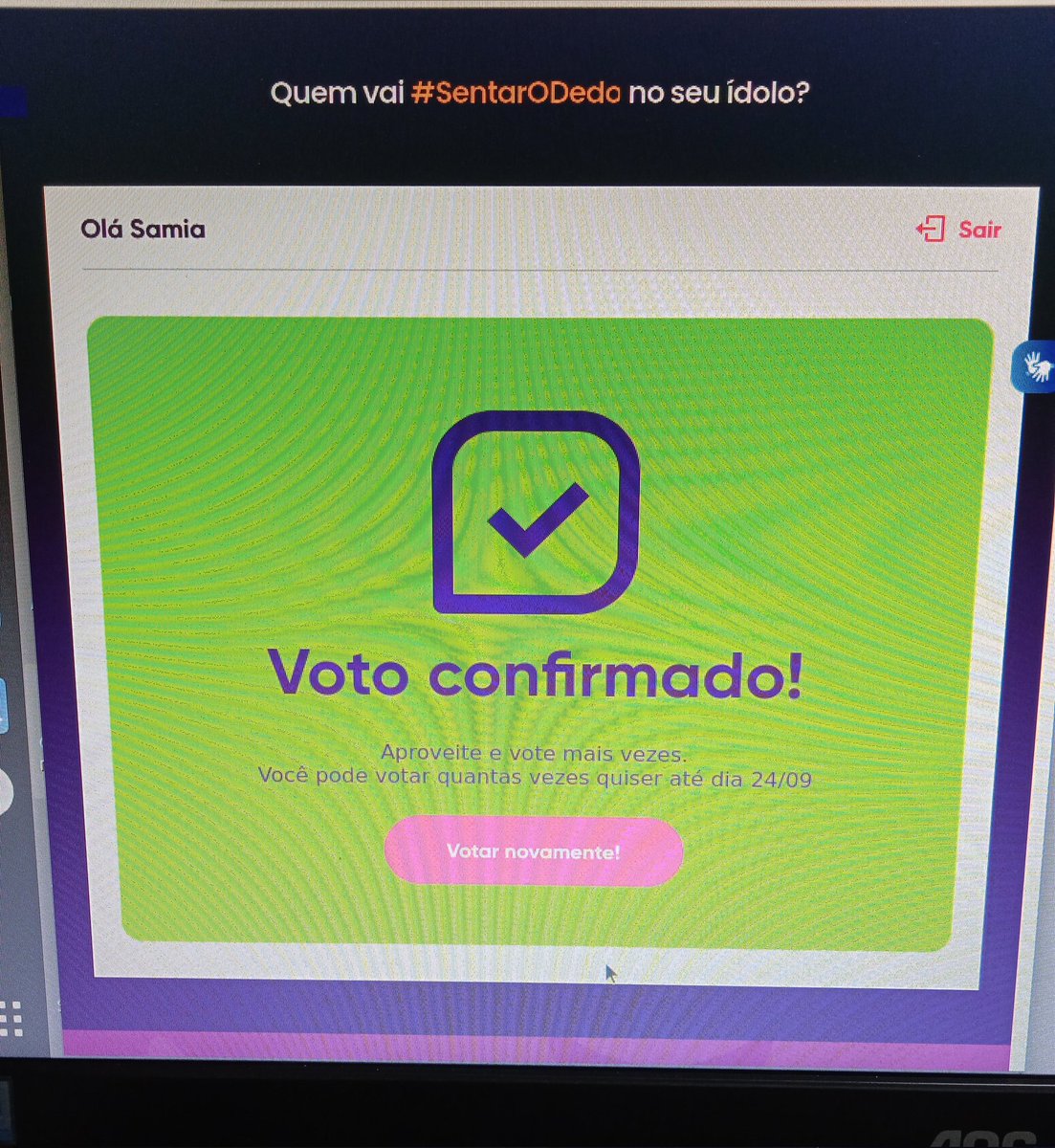 Leandro48720757's tweet photo. Vamos de votação galera! ✌🏻
#SentarODedo https://t.co/6dq5oSbsK2