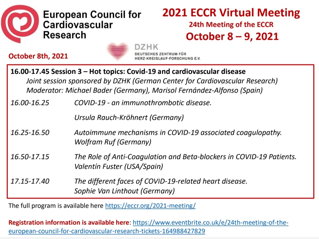 InstitutoPluri's tweet photo. European Council for Cardiovascular Research 24th Meeting!! October 8-9, 2021 👏👏👏 https://t.co/B1MnfTMNXc