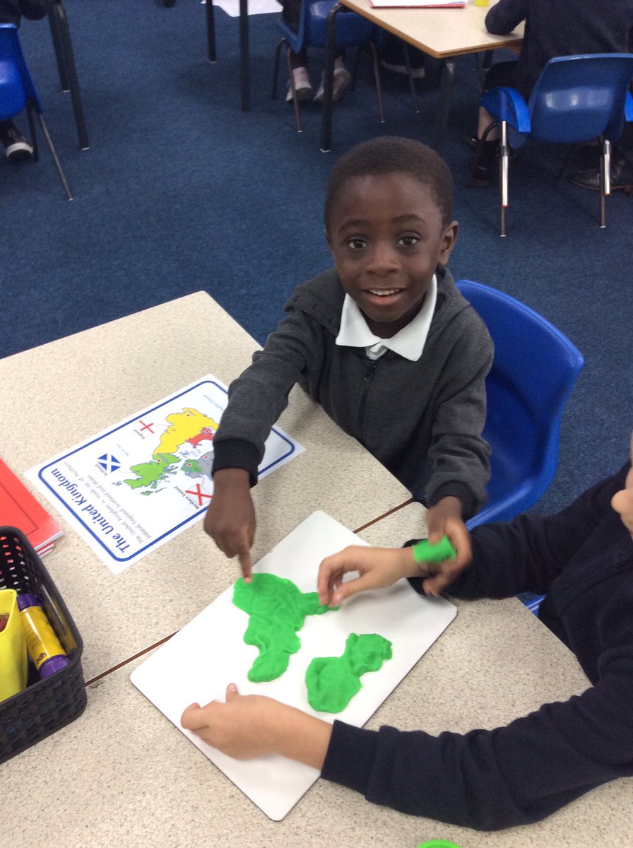 StBernardsep's tweet photo. Team 2 created the UK using play doh! #stbGeography https://t.co/lUGFnfJWRG