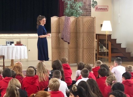 OUr P4 and P5 children were treated to a performance of Waves by @kerrycleland and @alicemarycooper . Thanks to @EdenCourt for arranging this free of charge.