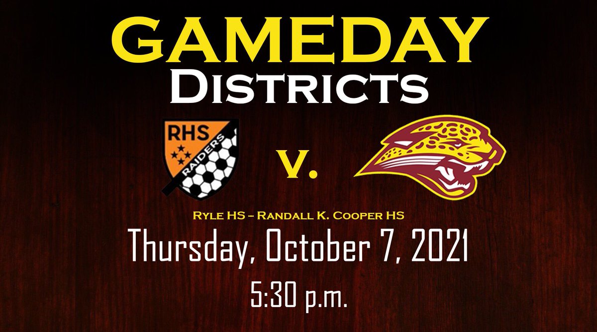 It’s District Championship day! Our men travel just down the road to face Ryle at 5:30 p.m. and fight for the 33rd District’s trophy! 
Get your tickets to support our Jaguars: tinyurl.com/RyleCooper
<a href="/RCHScoopsquad/">Coop Squad</a>