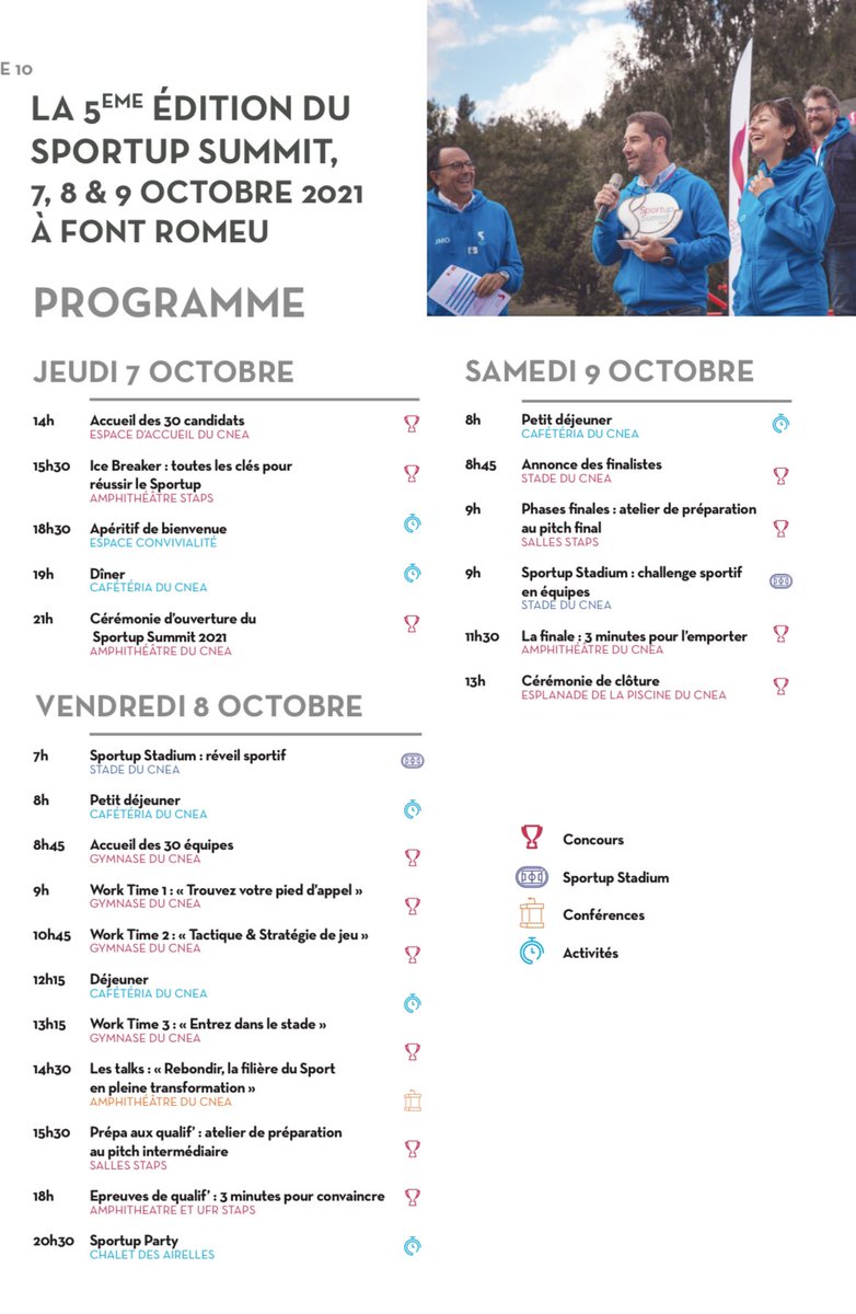 G_Millon1982's tweet photo. La 5e édition du #SportUp21 va s’ouvrir dans qq heures au @CneaFontRomeu 🤩 Ravie de retrouver cet événement, les 30 candidats au concours et les nombreux invités / speakers ! C’est le RV sport et innovation de l’automne en @Occitanie #ThePlaceToBe 😍 https://t.co/PB8EBXzMqK