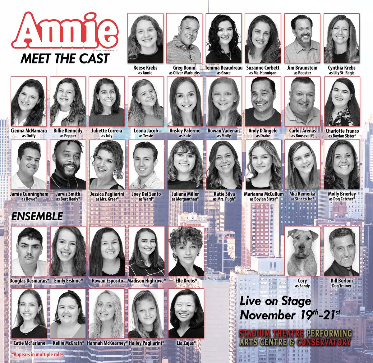 The Stadium Theatre Meet The Cast Of The Stadium S Production Of Annie With Equal Measures Of Pluck And Positivity Orphan Annie Charms Everyone S Hearts Despite A Next To Nothing Start Don T Miss