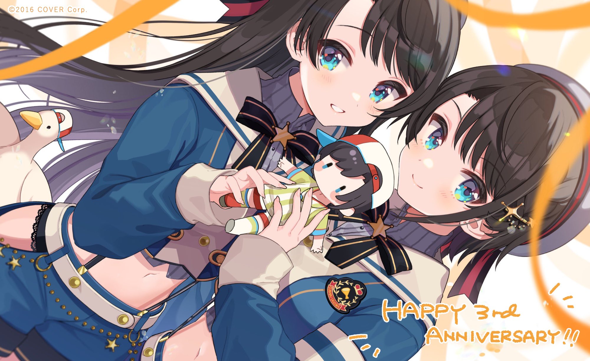 ホロライブ 大空スバル 三周年記念フルセット ホワイトTシャツ