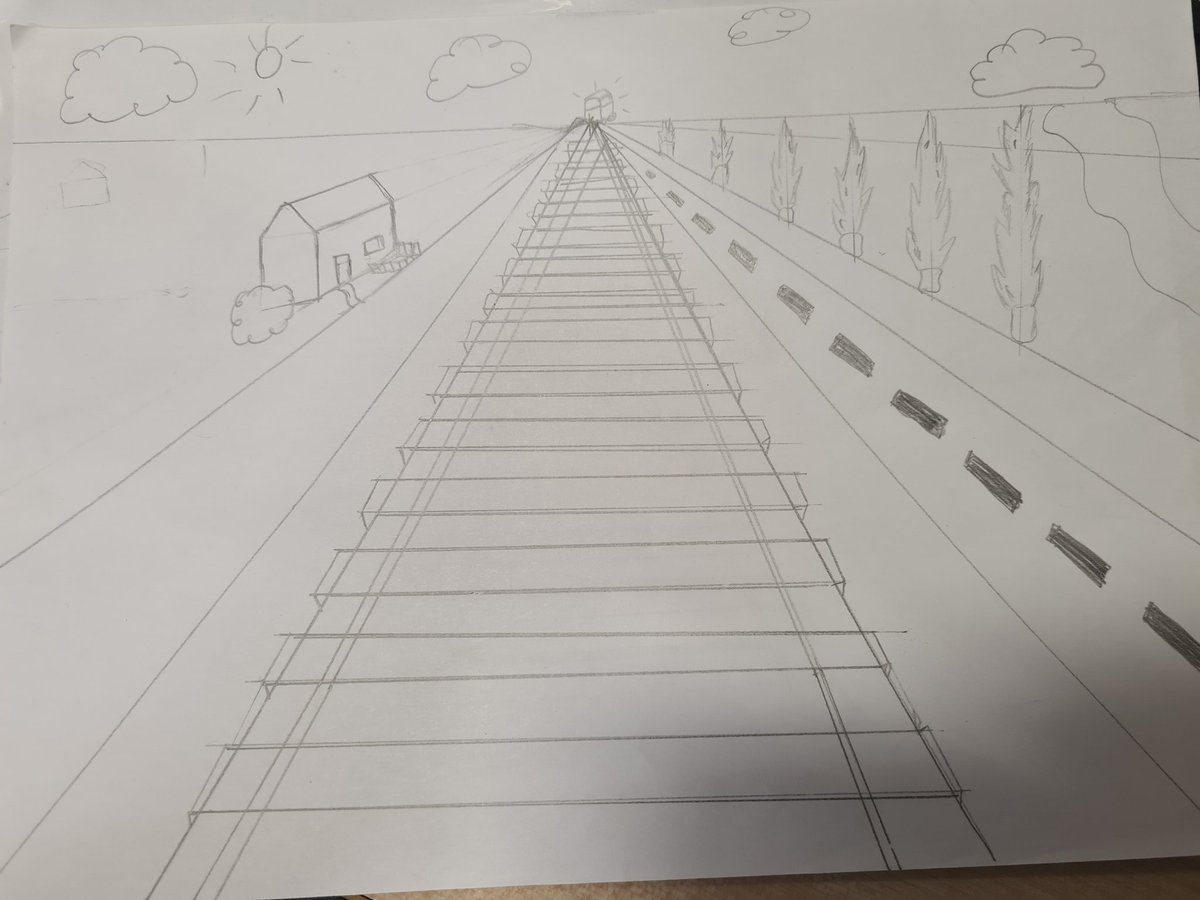 Miss Skeltons S1 class showing off their 1 point perspective skills with this homework exercise! I'm sure you agree this is brilliant work! Well done!