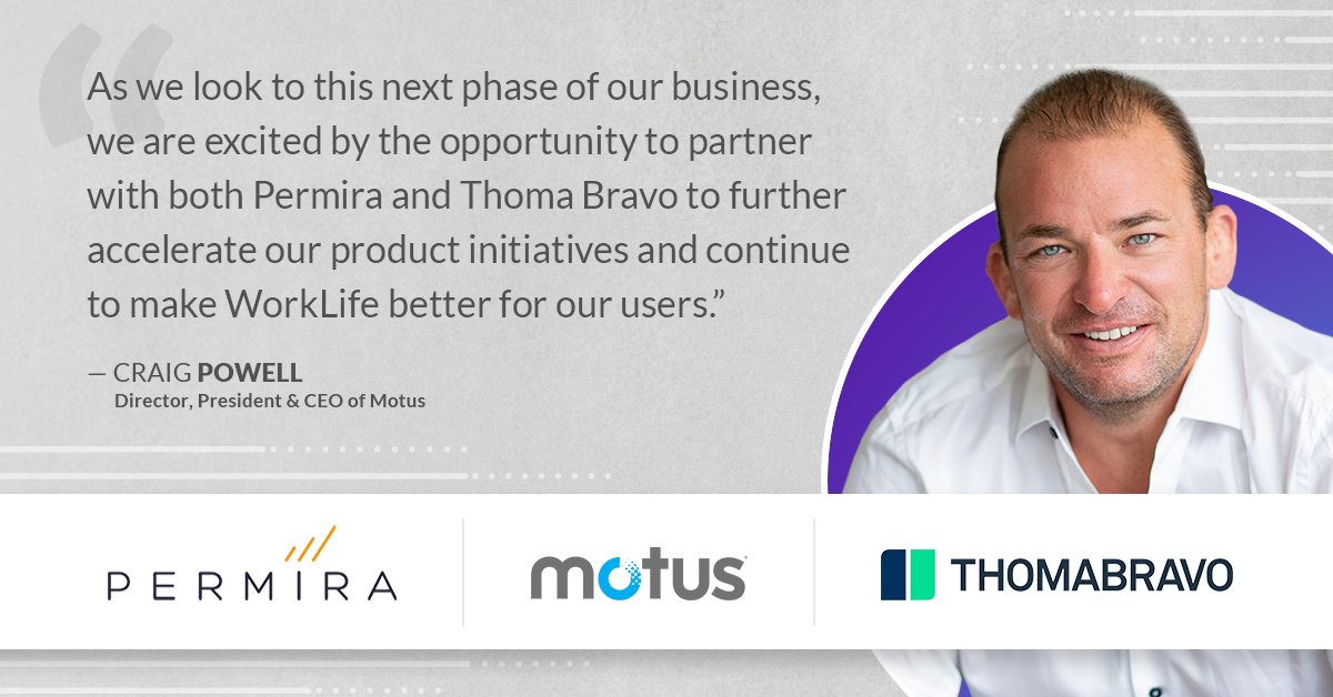 motusdotcom's tweet photo. We're excited to announce a significant strategic investment, on behalf of @PermiraNews and in agreement with @thomabravo, to accelerate the growth of Motus! 👏 

Check out the press release to learn more about this exciting news. 👇 

https://t.co/dlHT8bhtZE https://t.co/1bbG3skniA