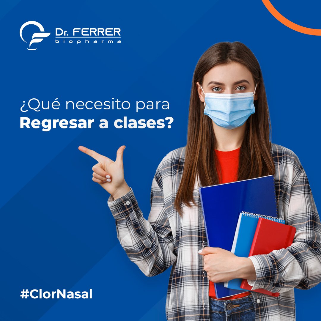 drferrerbiophar's tweet photo. No solo necesitas útiles escolares para volver a clases, es importante también estar protegido contra el Covid-19

#ClorNasal #DrFerrerBioPharma #RespiraMejor #Covid19 #Antiviral #NasalSpray https://t.co/byDGetxUvE