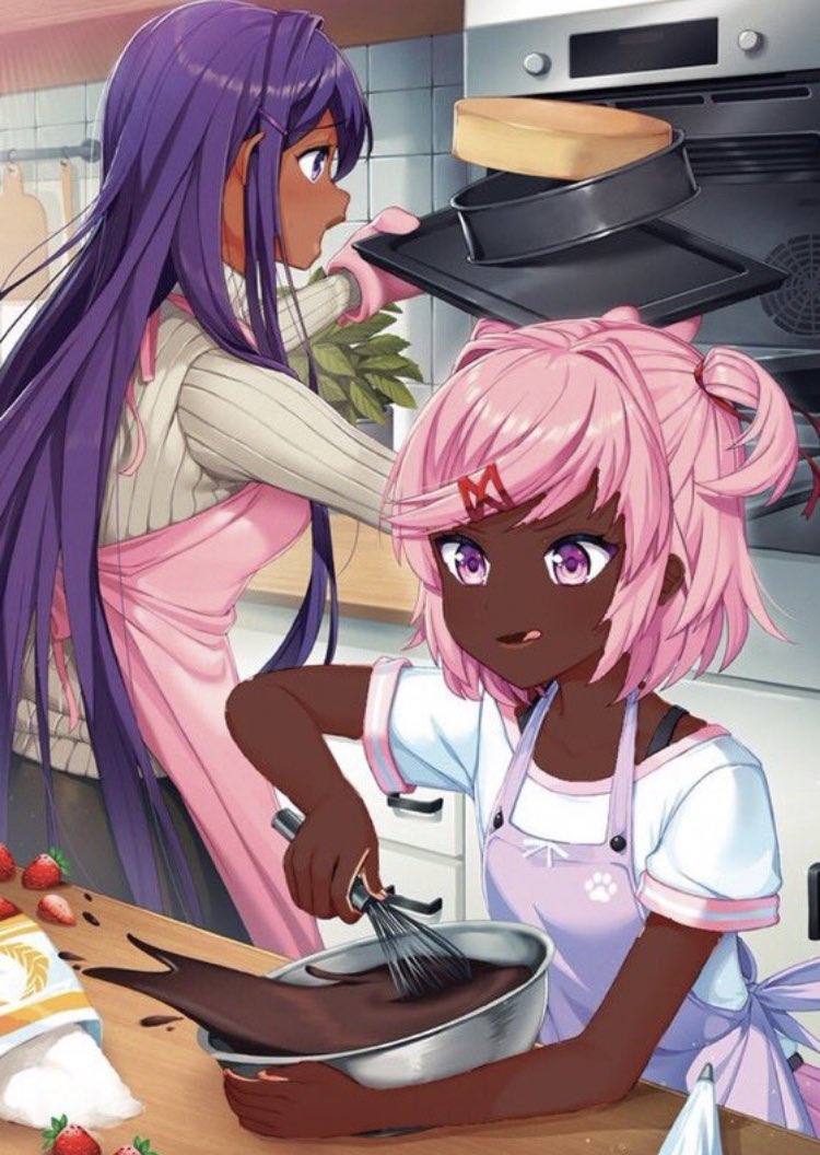 wh7sker's tweet photo. [ #blacktober #Blacktober2021 ] blacktober day 7, blasian gfs https://t.co/qNjM25tP5k