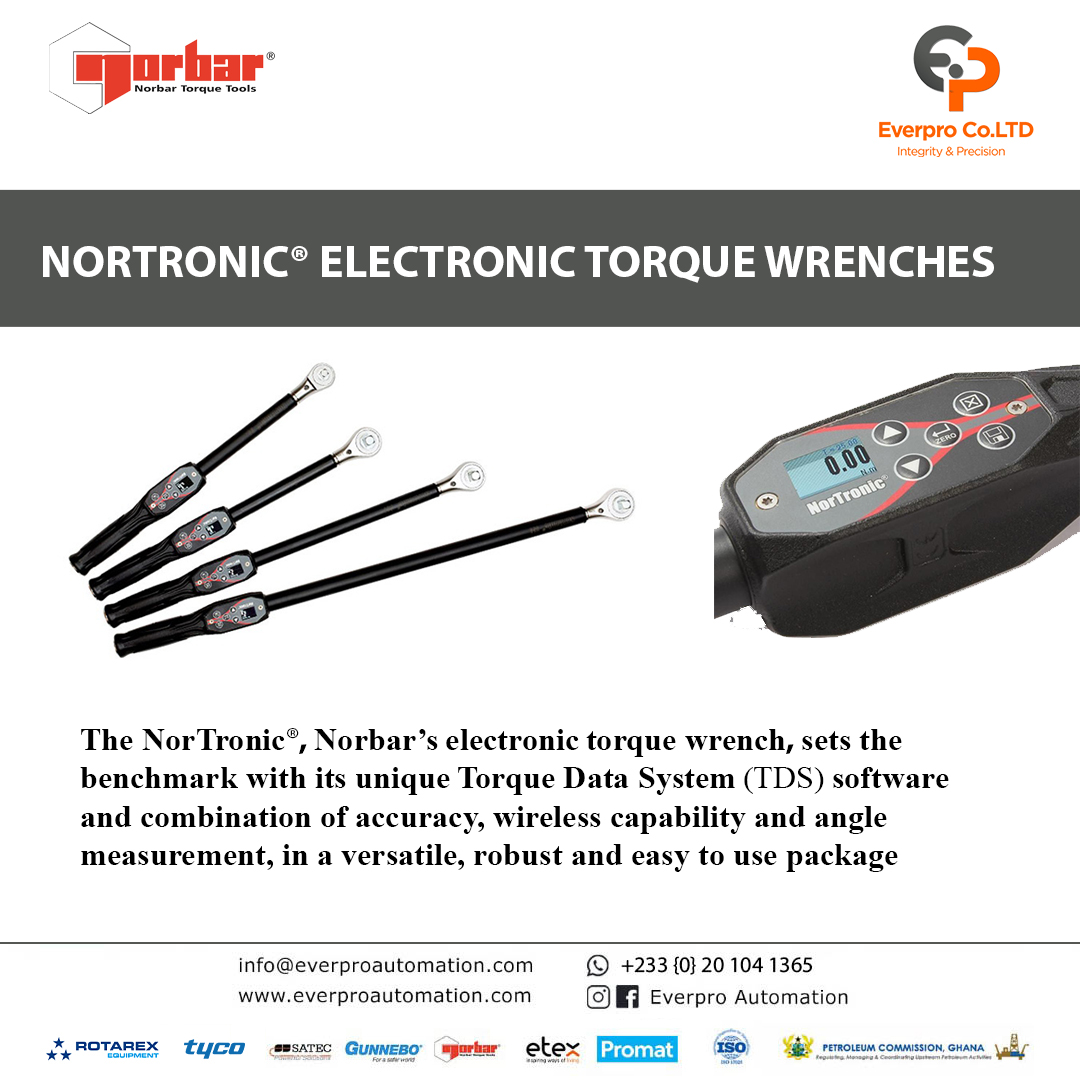 EverproL's tweet photo. Get Norbar NORTRONIC® ELECTRONIC  TORQUE  WRENCHES  from Everpro Co. Ltd.
Contact us: info@everproautomation.com or just slide into our DM for more info and great Deals
.
.
.
#everproautomation #norbartorquetools   
#engineering #oilandgasindustry 
#mechanicalengineering https://t.co/KQ6DIaraNh