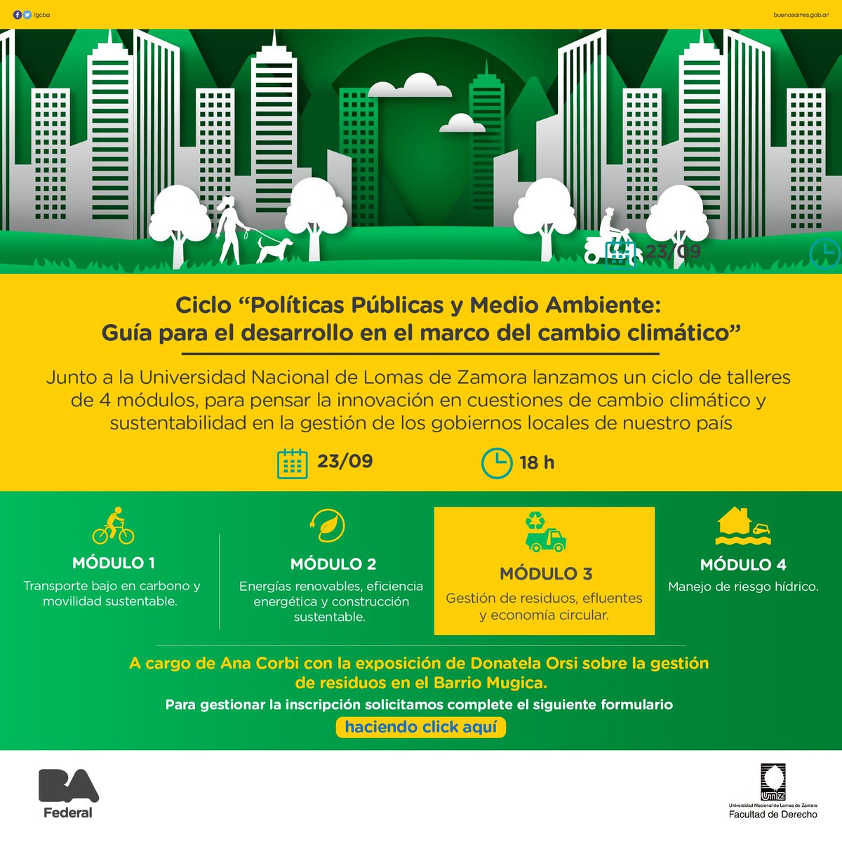 David Groisman (@davidgroisman) on Twitter photo Hoy a las 18 hs se dará comienzo al módulo sobre manejo del riesgo hídrico del ciclo "Políticas Públicas y Medio Ambiente: guía para el desarrollo en el marco del cambio climático".
¡Todavía estás a tiempo de inscribirte!
gob.us17.list-manage.com/track/click?u=…
<a href="/Mnahuelmunoz/">M. Nahuel Muñoz</a> Hoy a las 18 hs se dará comienzo al módulo sobre manejo del riesgo hídrico del ciclo "Políticas Públicas y Medio Ambiente: guía para el desarrollo en el marco del cambio climático".
¡Todavía estás a tiempo de inscribirte!
gob.us17.list-manage.com/track/click?u=…
<a href="/Mnahuelmunoz/">M. Nahuel Muñoz</a>