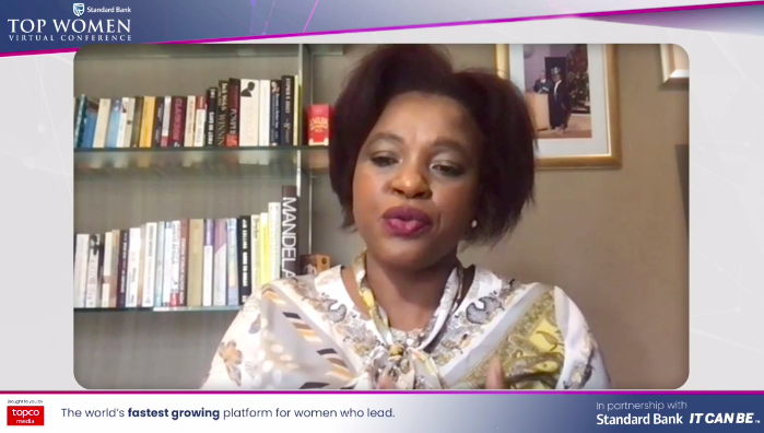 SBTopWomen's tweet photo. "If it's womens' problems, then you better let their voices be heard!" - Babalwa Ngonyama, CEO, @Sinayo_Sec 

#TopWomen #SBTopWomen #BraveConversations #WomenEmpowerment
#ItCanBe #SBTopWomen @SB_BizConnect https://t.co/gv6Iw6Qcpk
