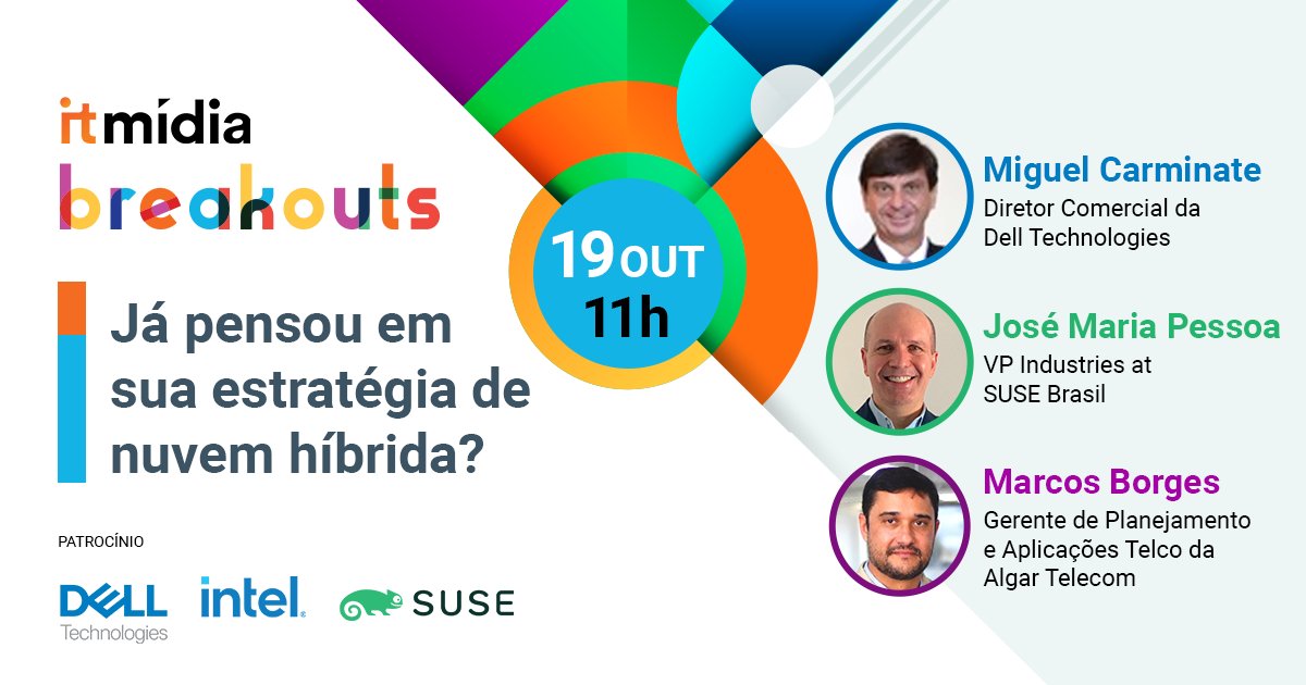 Diante do uso cada vez mais comum de mais de uma nuvem, empresas precisam definir e implementar estratégias que garantam a extração do melhor de cada uma delas. Para saber mais, registre-se e assista ao vivo, dia 19/10 às 11h: bit.ly/3ldo1Ez