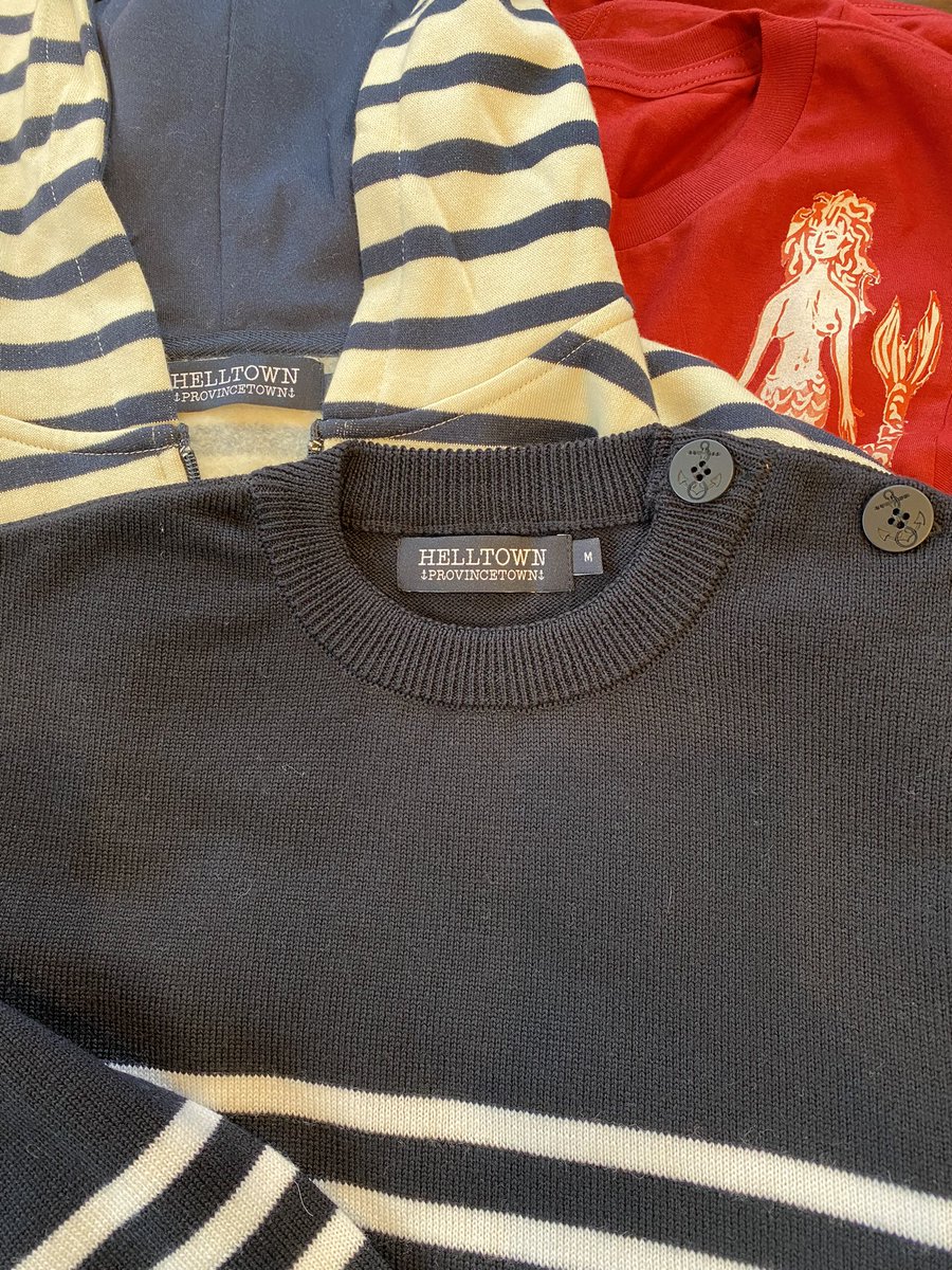 Just in some of our new knits and sweaters made in Portugal #sweaters   #knits #nautical #classic #helltownprovincetown #shoplocal #myprovincetown #capecod #shoplocal <a href="/ILoveGayNewYork/">#ILoveGay New York</a> <a href="/ILoveGayPTown/">#ILoveGay PTown</a> <a href="/queerty/">Queerty</a> <a href="/CapeCodLife/">Cape Cod Life</a>