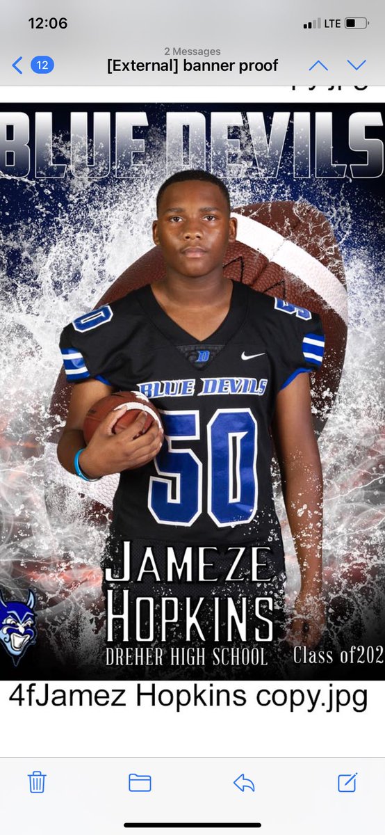 Today our Senior Spotlight is on Jameze Hopkins! Jameze is in his 3rd year playing and plays on the OL, DL and special teams! Jameze has also played basketball and run track during his HS career. Proud of you Meze!