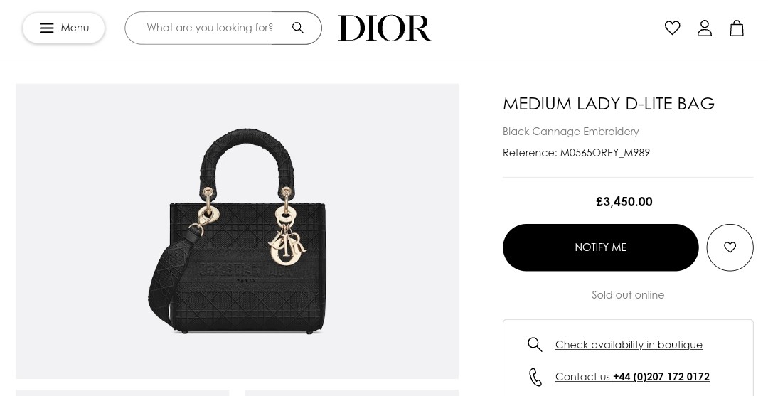 scobie's tweet photo. That was quick! Within hours of posting, @Dior sold out worldwide. https://t.co/hl1gtGhI9p