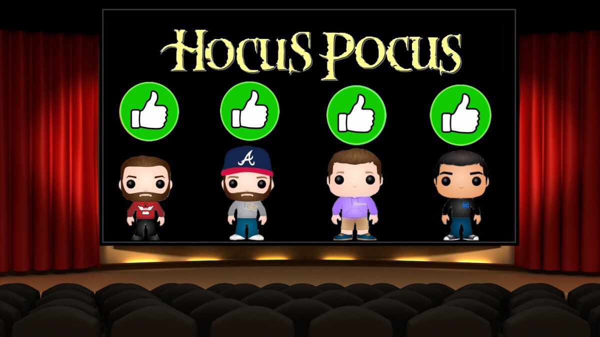 boxofficeparty's tweet photo. Last week Ilgen and Hammock finally saw #HocusPocus for the first time! They liked it!

Hocus Poucs is a fun Halloween classic fueled by the amazing performances of #BetteMidler #KathyNajimy &amp; #SarahJessicaParker!

What do you think of the classic #Disney hit? https://t.co/FkRzOT4XRg