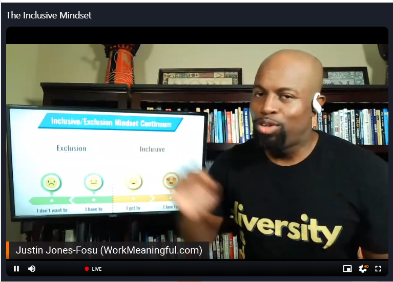 My work today <a href="/ElsevierConnect/">Elsevier</a> is learning and experiencing at #RISE2021! Listening to <a href="/iworkmeaningful/">Justin Jones-Fosu</a> and am blown away #inclusion #Diversity #DiversityandInclusion
