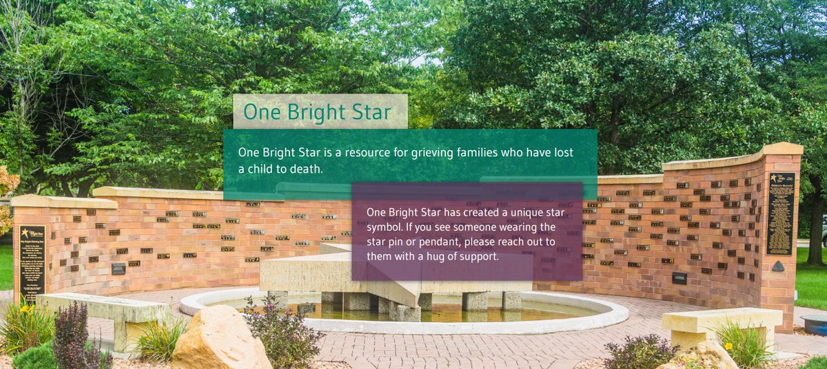 NicBluCares's tweet photo. @CompassionComUK Beautiful! Memorial Gardens and Fountains are a great way of feeling that you are not alone in grieving. One Bright Star serves as that refuge in Mankato MN USA. https://t.co/kFfs7roklN