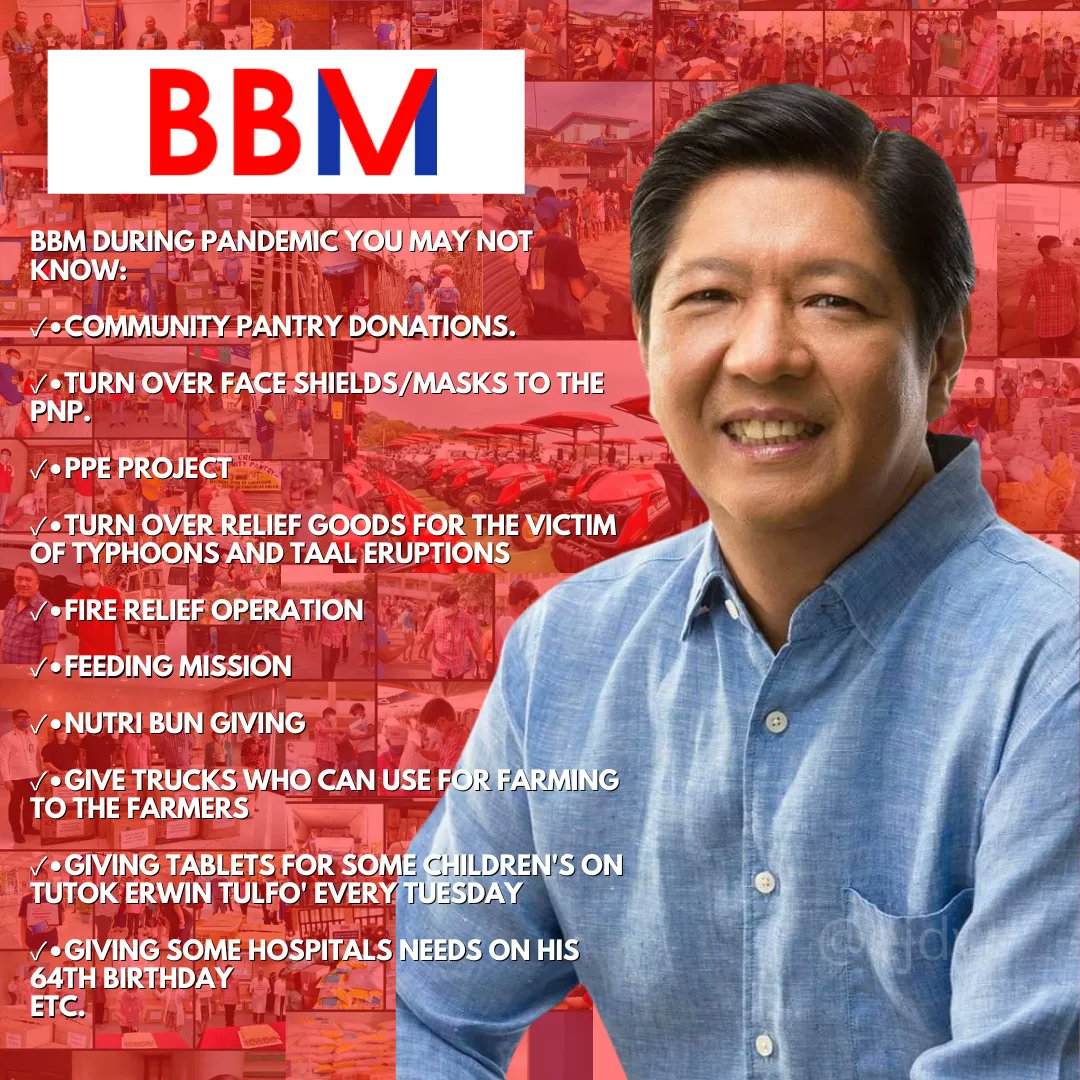marcosdaily_ph's tweet photo. BBM DURING PANDEMIC YOU MAY NOT KNOW: #BBMIkawAngPresidenteKo https://t.co/2yjW1s9YET