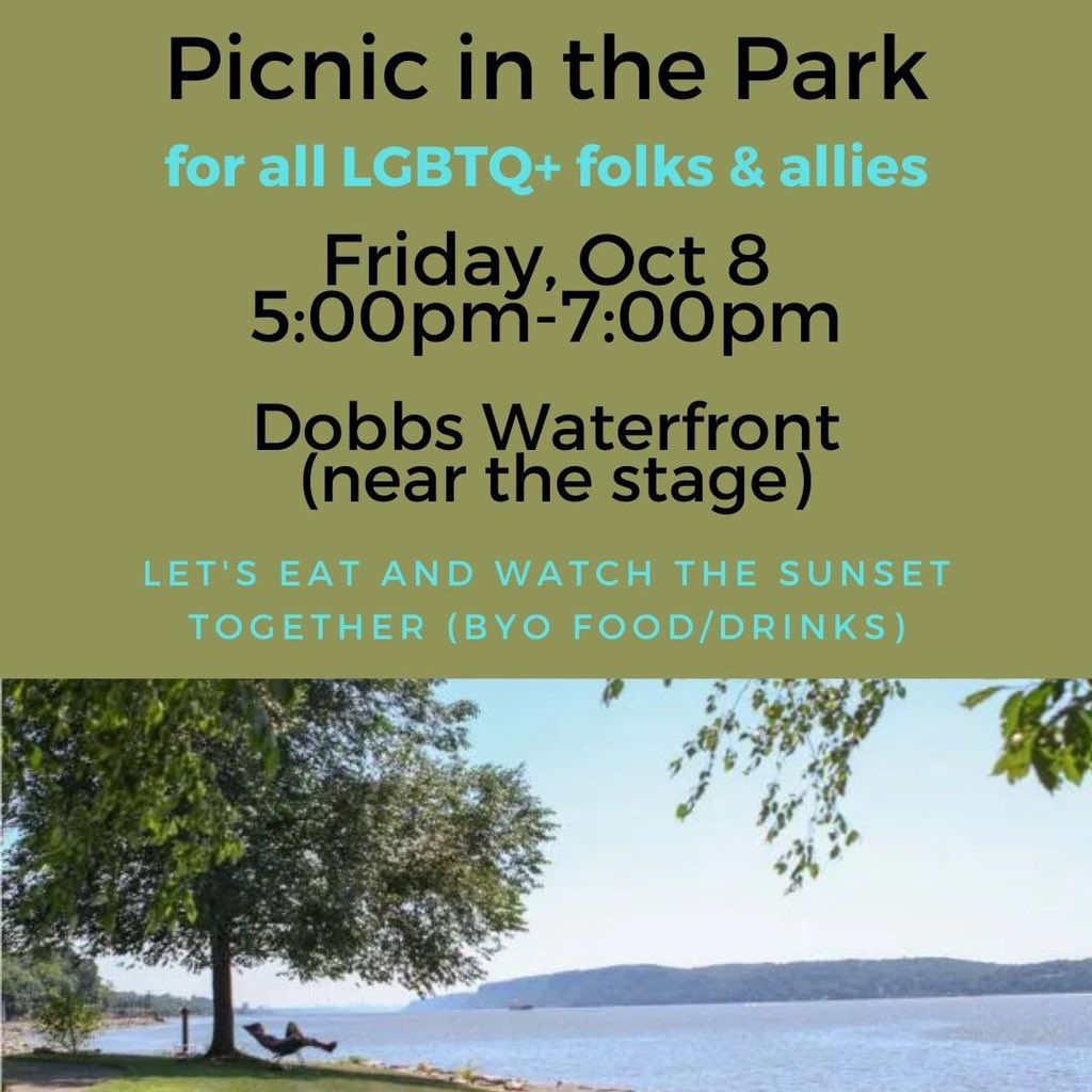 MPLerario's tweet photo. Join our #queertakeover of #dobbsferry. Tomorrow, 5PM, at the waterfront. #greenburghpride https://t.co/Fku6gKcuIY