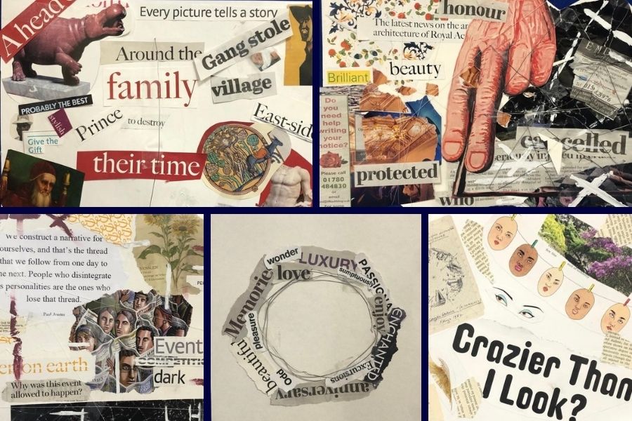 OakhamSch's tweet photo. In celebration of #NationalPoetryDay2021 pupils have been mixing Art and English together to tell their own stories.

Read more ➡️ https://t.co/4q5IRFDcrM

#English #Art #poetry #weavewords https://t.co/eEuGGQccSb