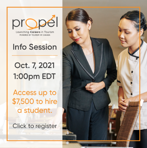 VoiceofTourism's tweet photo. @TourismHRCanada #propelprogram Info Session: Accessing Student Wage Subsidies
Today at 1 pm EDT
For more info or to register, visit:
https://t.co/qXlsv1VFdJ https://t.co/tyE9U9DZWu