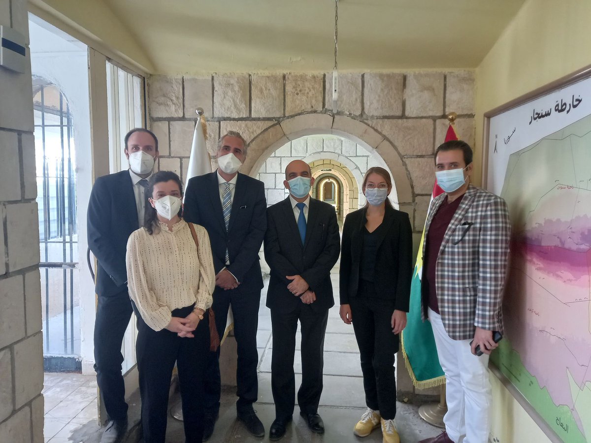 GermanyInKRI's tweet photo. Deeply impressed by the professionalism, diligence and motivation of Judge Ayman, Head of Commission of Investigation and Gathering Evidence (CIGE), and his team. #Germany will continue to fund this important work, mainly but not exclusively focused on the fate of the #Yesidi. https://t.co/ZH5eHJ2rka