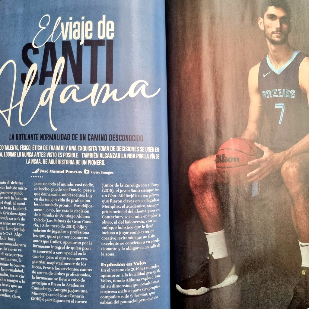 Este mes en @gigantesdelbasket le pongo texto a la que, creo, es una de las historias más chulas del baloncesto español en los últimos años.

Repleta de sentido común y con un futuro con mucho por escribir y, espero, muy brillante.

Con todos ustedes, EL VIAJE DE <a href="/santialdama/">Santi Aldama</a>
