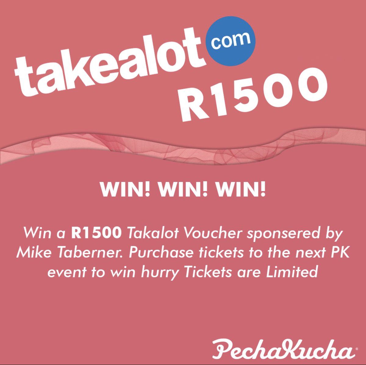 PechaKuchaJHB's tweet photo. During the event on 13 October 2021, we'll have  amazing give-aways. One such give-away is a R1500 Takealot voucher, sponsored by Mike Taberner, one of our speakers! Incredible! To book, click: https://t.co/mOuSYZ4UlQ https://t.co/WqsUiSRR1h