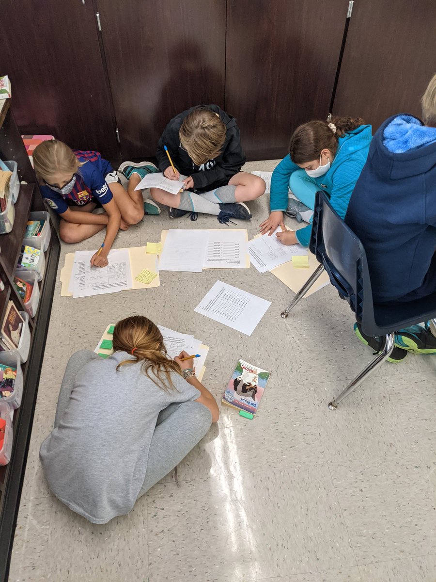 SarahStoppe's tweet photo. Book Clubs are in full swing! These students keep falling in love with new books, a teachers perfect dream ❤️ https://t.co/1VDwYrWG15