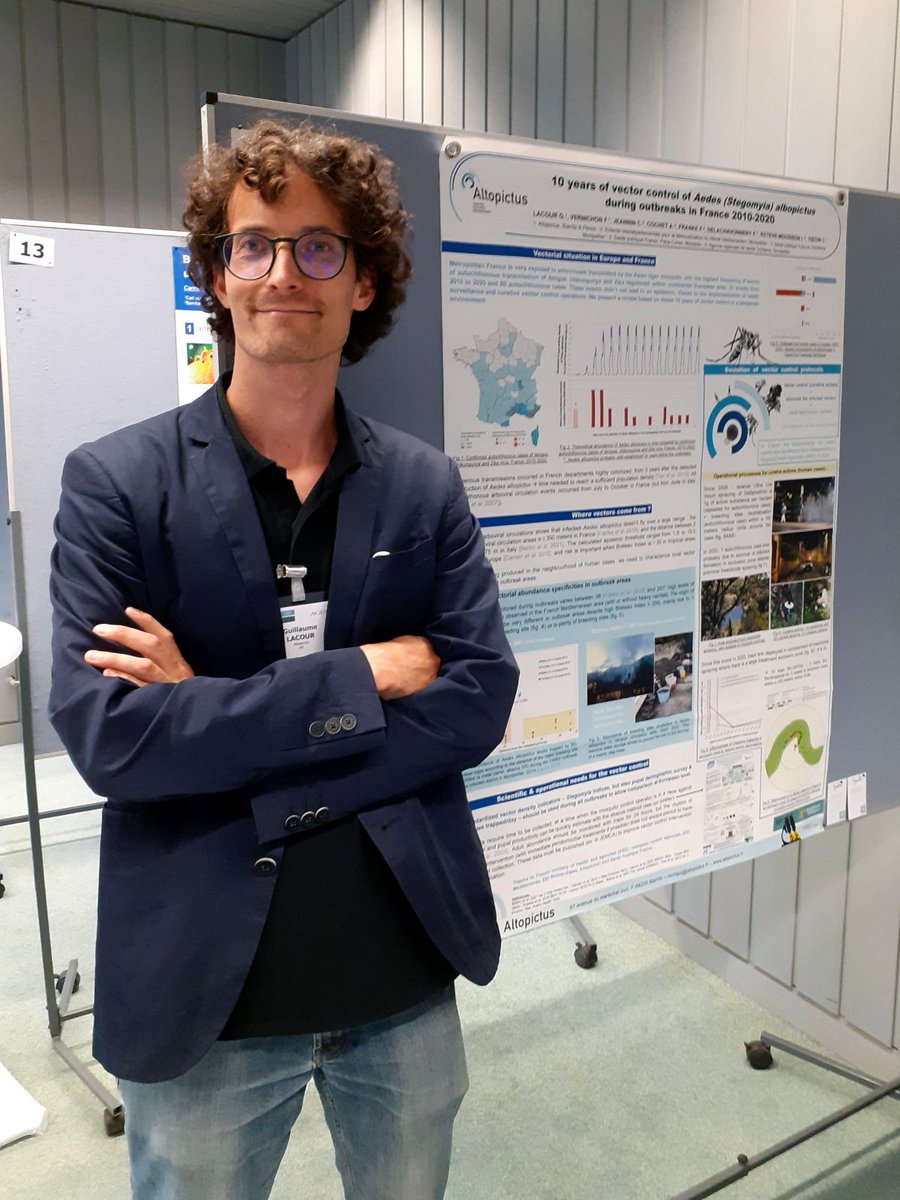 altopictus's tweet photo. At #EMCAVienna21 conference in Vienna (Austria) to exchange with our colleagues from Europe and to present 2 scientific posters.
Poster 1 : https://t.co/JksQ03x7V8
Poster 2 : https://t.co/MLfTvsBtIa 
#MosquitoControl #MosquitoMonitoring  #Aedesalbopictus #moustique @emcatweets https://t.co/jtdEQNg59i
